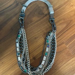 Kenneth Cole Silver statement necklace